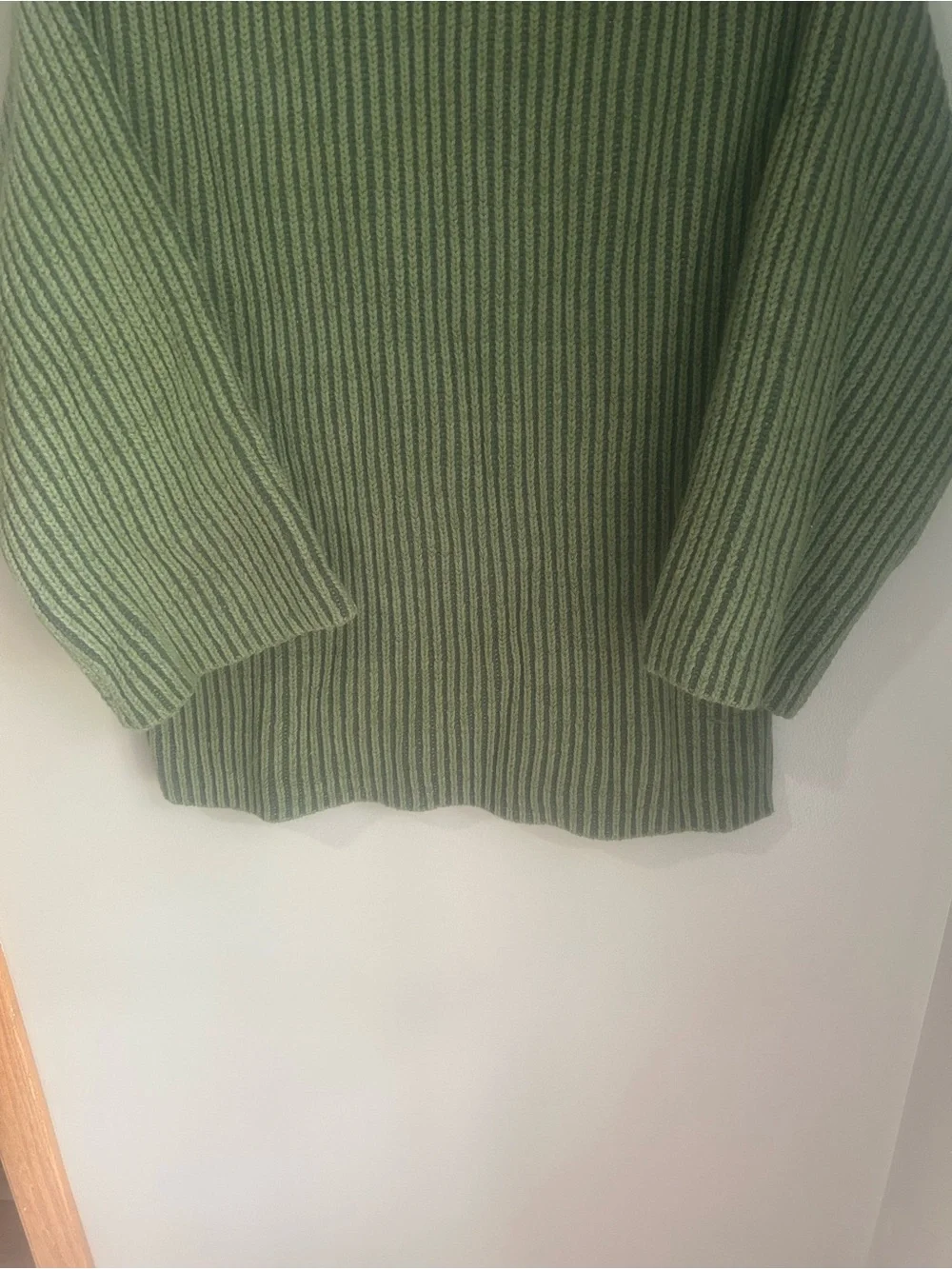 Free People Charlotte Tunic - Olive Green Ribbed Boat Neck Sweater